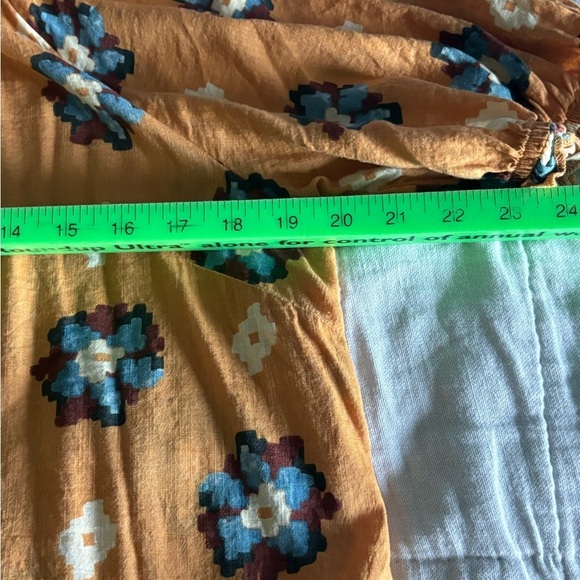 Women’s Sonoma Colorful short sleeve blouse. L Burnt Orange. - Picture 5 of 10